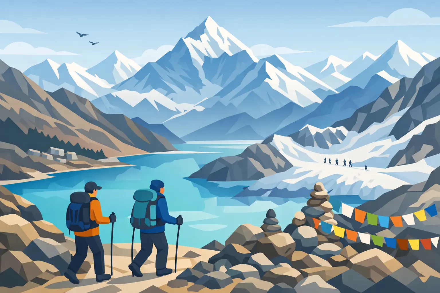 Everest Base Camp Trek via Gokyo Lakes and Cho La Pass