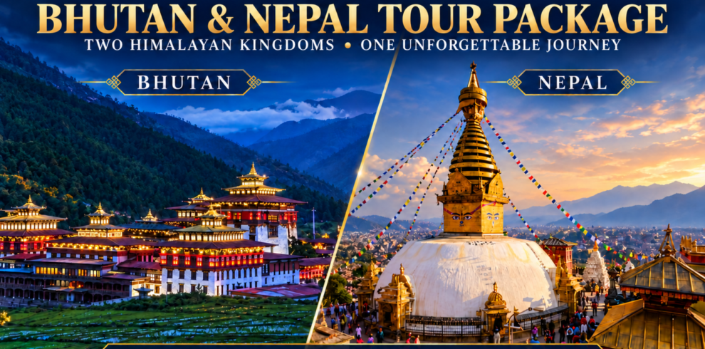 Discover the beauty of Bhutan and Nepal with our carefully designed Bhutan and Nepal Tour Package. Explore Bhutan’s peaceful monasteries, impressive fortresses and breathtaking landscapes before experiencing Nepal’s ancient heritage sites, vibrant culture and spectacular Himalayan views