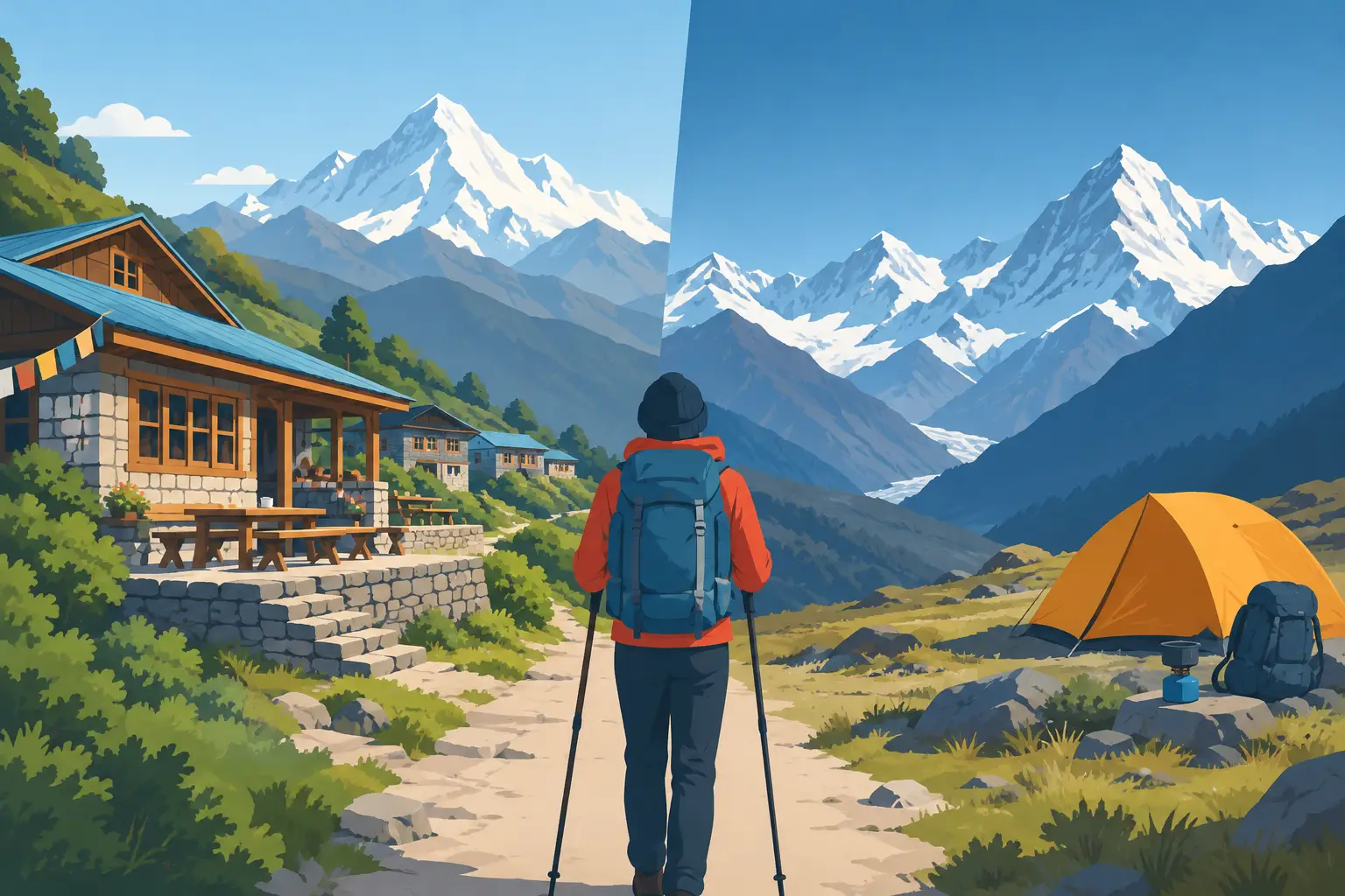 Teahouse Versus Camping Treks for Himalayan Walkers